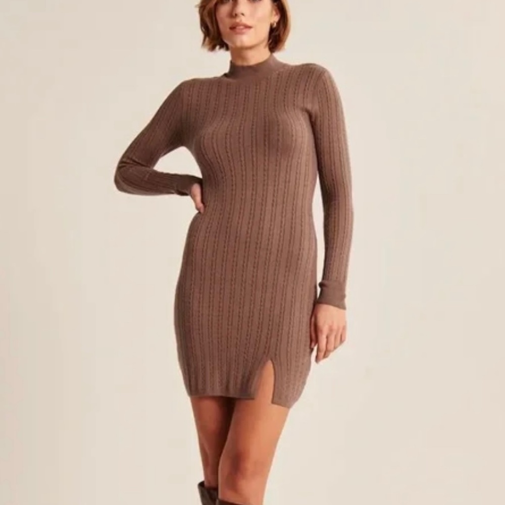 Abercrombie & Fitch Long Sleeve Sweater Mini dress